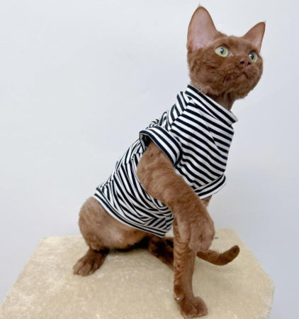 KFX-3703613 Winter Stretch Fleece Vest for Pets - Warm and Cozy in Green or Black Stripes