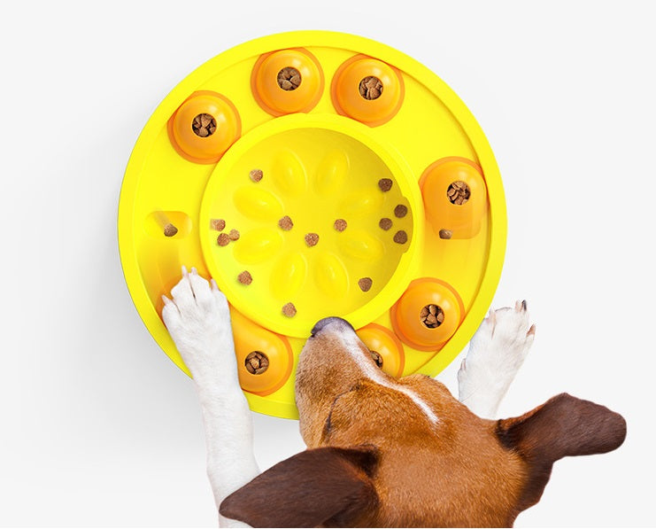 KFX-3705277 Automatic Food Dispenser with Puzzle Design for Slow Feeding Dogs