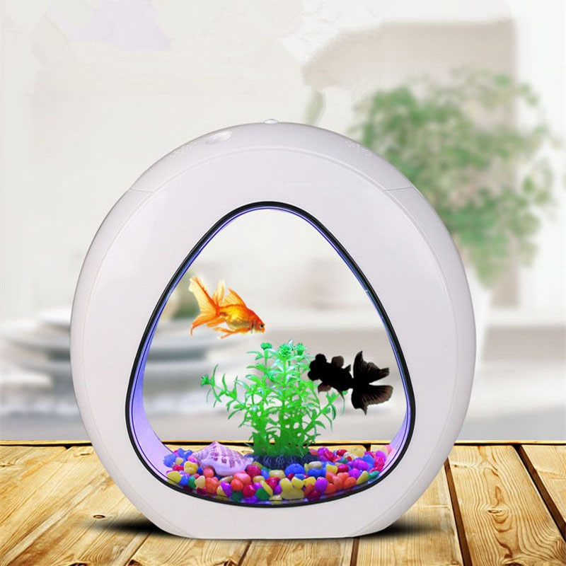 KFX-3707069 Compact Acrylic Desktop Aquarium - Small 290mm x 150mm x 265mm or Large 345mm x 165mm x 316mm