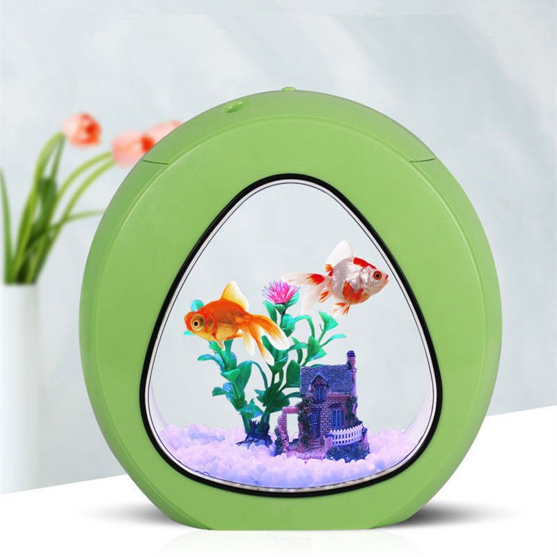 KFX-3707069 Compact Acrylic Desktop Aquarium - Small 290mm x 150mm x 265mm or Large 345mm x 165mm x 316mm