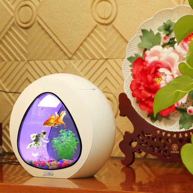 KFX-3707069 Compact Acrylic Desktop Aquarium - Small 290mm x 150mm x 265mm or Large 345mm x 165mm x 316mm