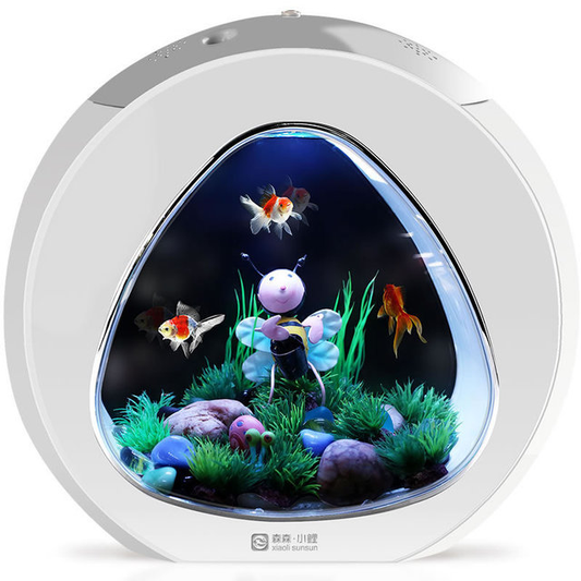 KFX-3707069 Compact Acrylic Desktop Aquarium - Small 290mm x 150mm x 265mm or Large 345mm x 165mm x 316mm