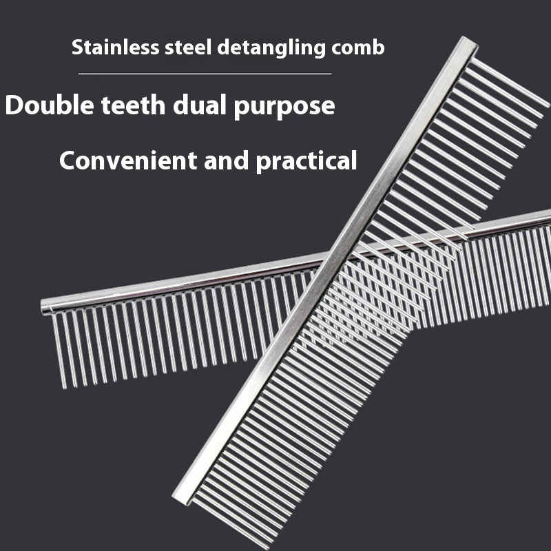 KFX-3709373 Stainless Steel Pet Comb for Cats and Dogs - Various Sizes Available