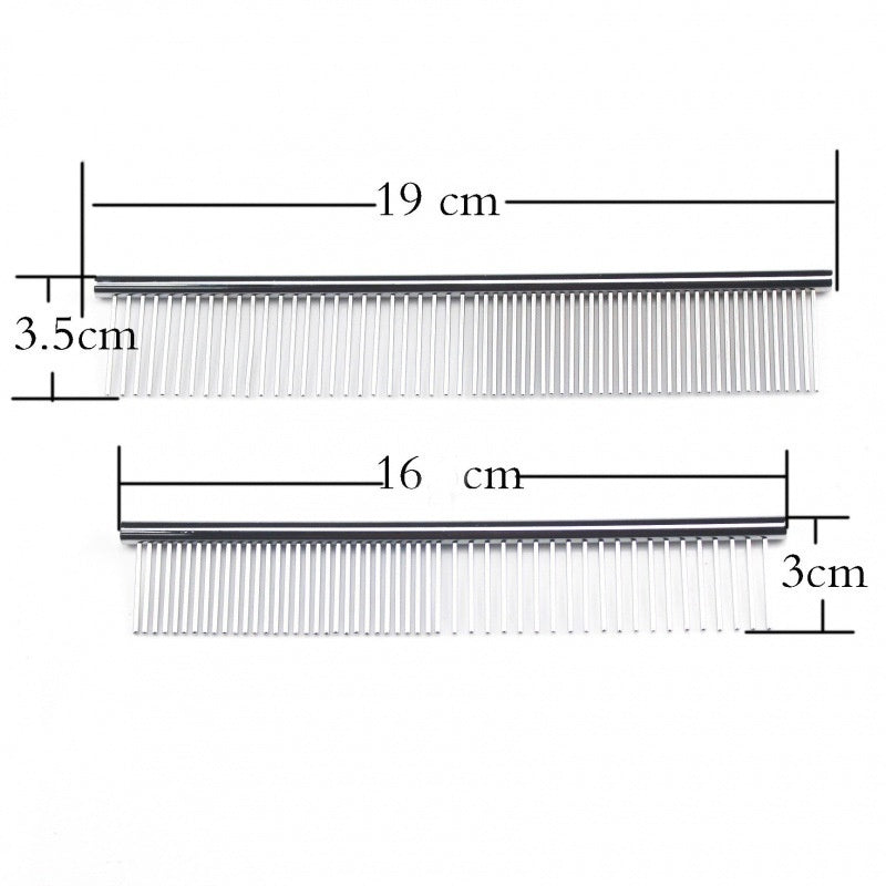 KFX-3709373 Stainless Steel Pet Comb for Cats and Dogs - Various Sizes Available