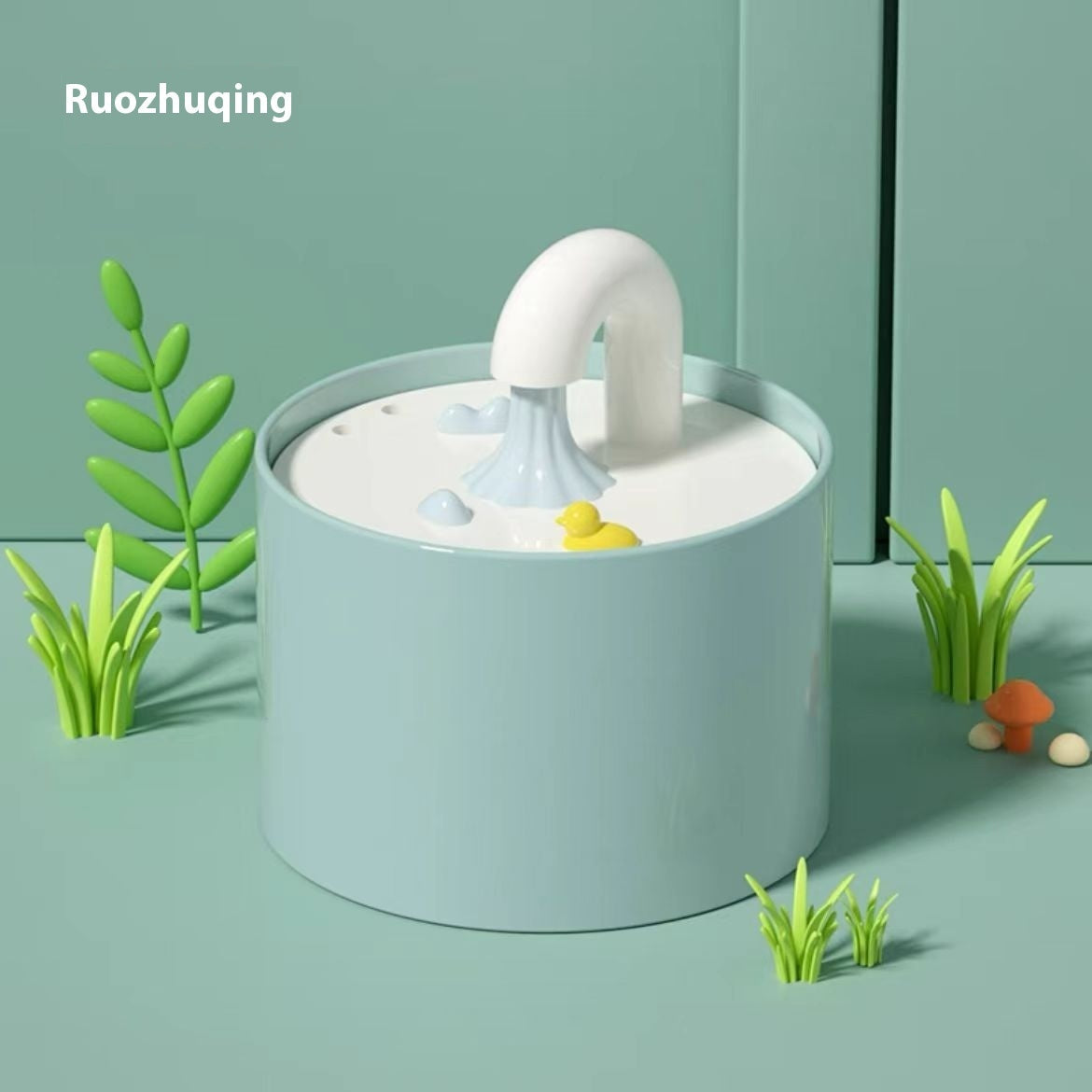 KFX-3709629 Ceramic Cat Water Dispenser with Automatic Circulating Faucet - Multiple Color Options Available