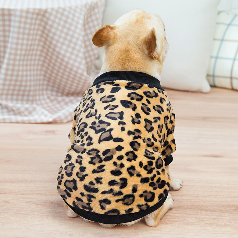 KFX-3711933 Fluffy Bullfighting Jacket for Dogs - Casual Winter Clothing in Light Brown, Pink, Dark Coffee, and Cow Patterns