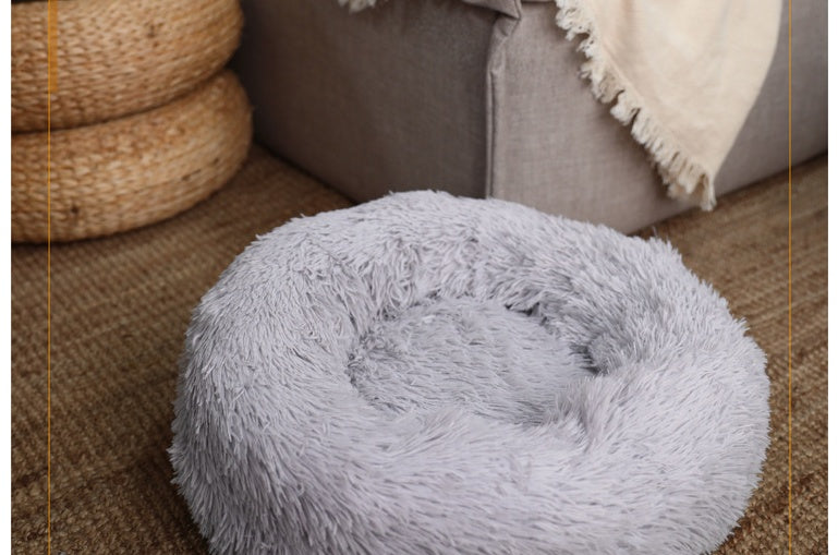 KFX-3713597 Cozy Cotton Cat Nest Cushion for Winter Comfort - 50x50 cm in Light Grey