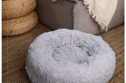 KFX-3713597 Cozy Cotton Cat Nest Cushion for Winter Comfort - 50x50 cm in Light Grey