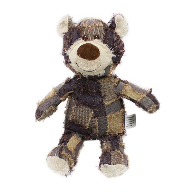 KFX-3714365 Plush Bear Squeaky Dog Toy - Interactive Chew Toy for Dogs and Cats