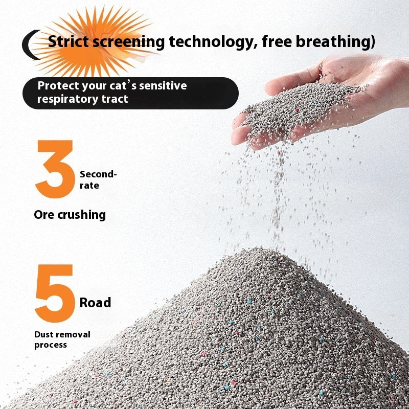 KFX-3715005 Sodium-Based Cat Litter with Low Dust, Effective Deodorization, and High Water Absorption