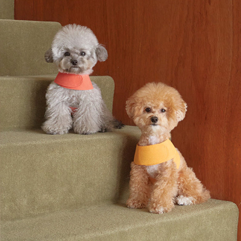 KFX-3718589 Woven Cotton Dog Chest Strap Leash - Adjustable Fit in Red, Yellow, Green, Beige