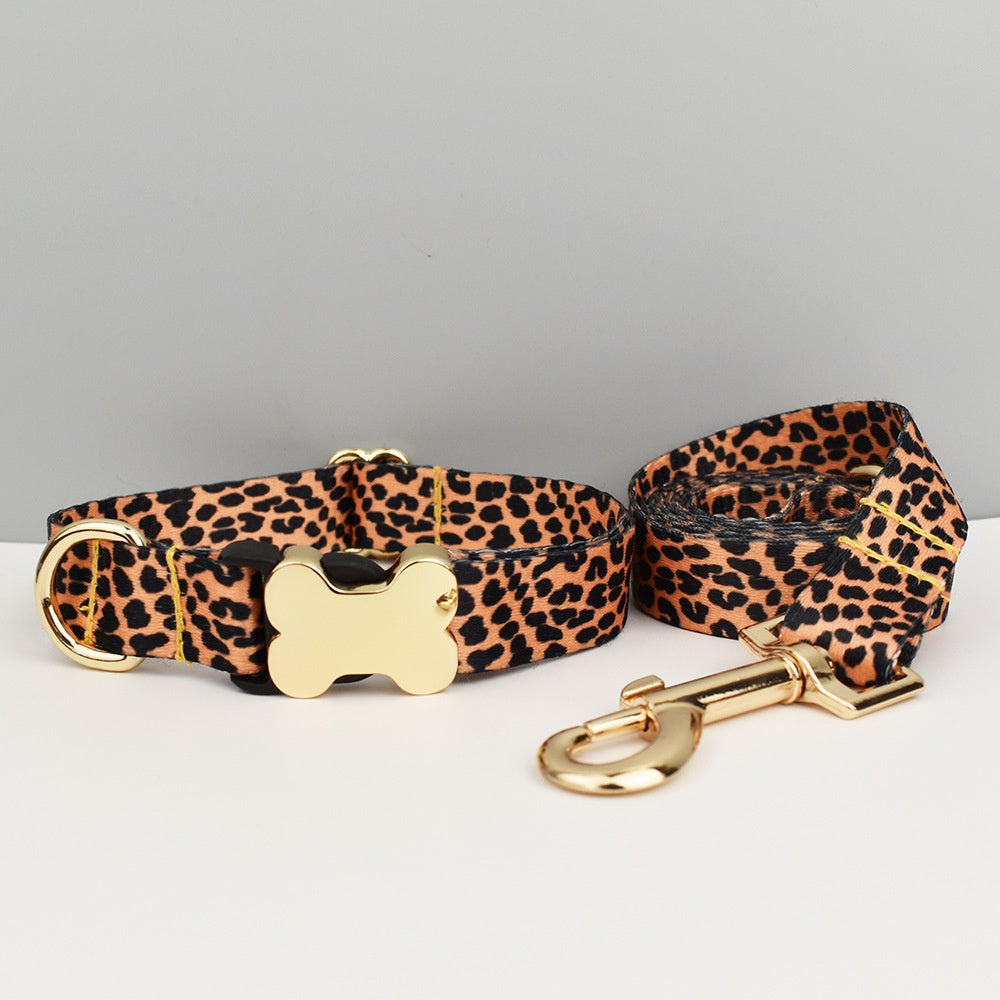 KFX-3720765 Ethnic Style Printed Nylon Pet Collar with Bone Buckle - Various Sizes