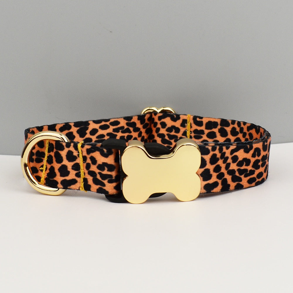 KFX-3720765 Ethnic Style Printed Nylon Pet Collar with Bone Buckle - Various Sizes