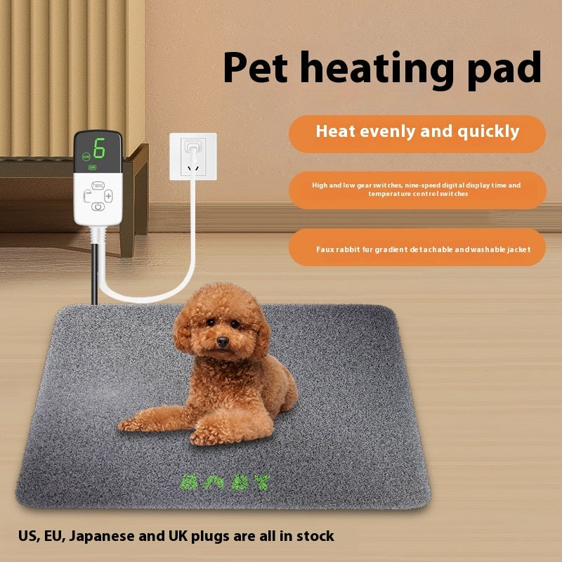 KFX-3721149 Waterproof Electric Heating Pad for Pets - Removable Soft Coat, Multiple Sizes Available