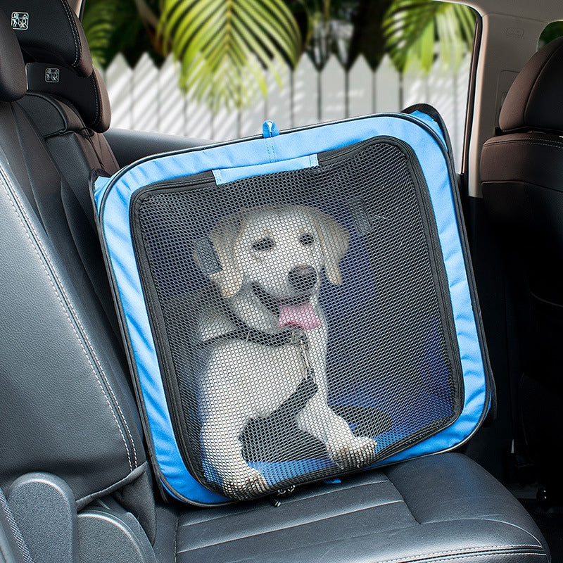 KFX-3721533 Dog Safety Seat for Cars – Breathable Polyester Kennel, Suitable for Dogs up to 50kg, Three Sizes Available
