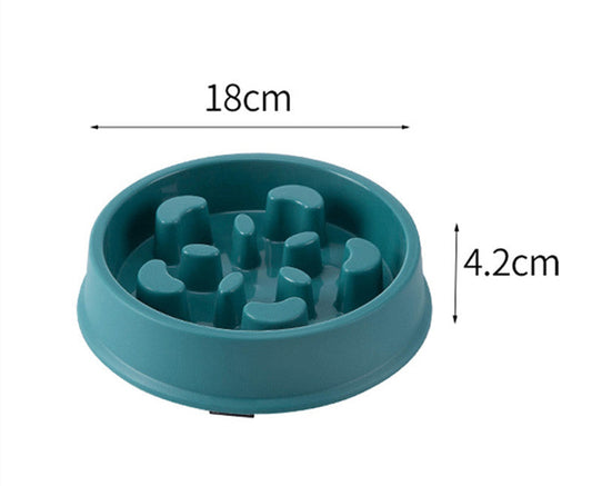 KFX-3725245 Petal-Shaped Plastic Slow Feeder Bowl in Various Colors for Pets