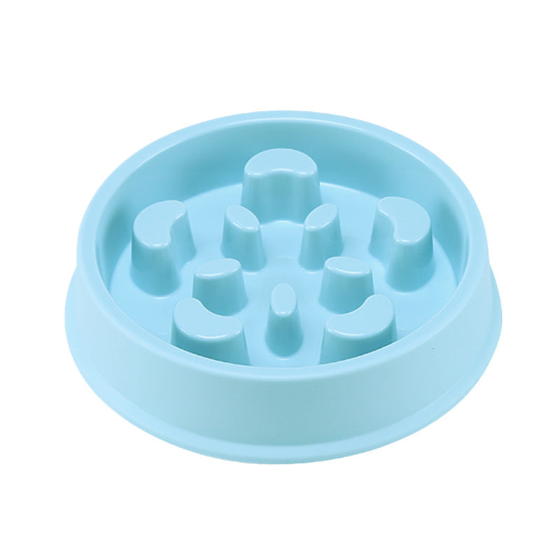 KFX-3725245 Petal-Shaped Plastic Slow Feeder Bowl in Various Colors for Pets