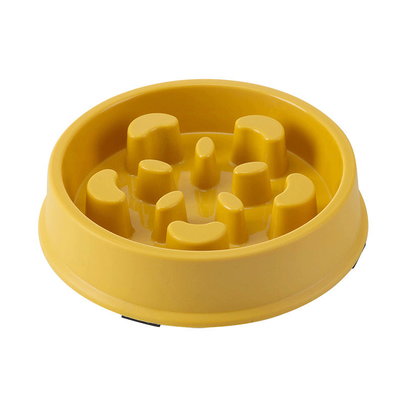 KFX-3725245 Petal-Shaped Plastic Slow Feeder Bowl in Various Colors for Pets
