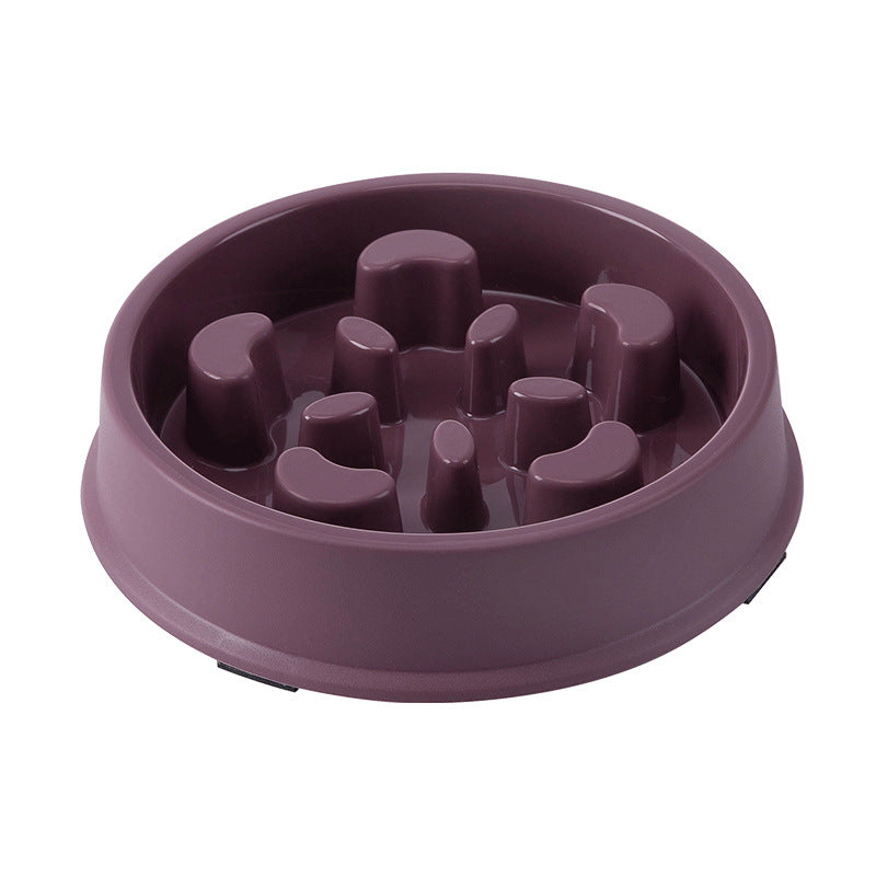 KFX-3725245 Petal-Shaped Plastic Slow Feeder Bowl in Various Colors for Pets