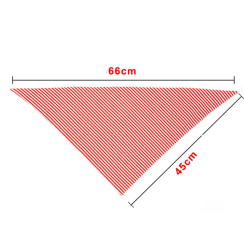 KFX-3725629 American Flag Triangle Pet Scarf Towel - Cotton, Double-Sided, 66x45cm for Medium Dogs