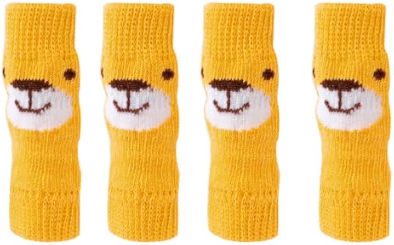 KFX-3726525 Winter Warm Pet Socks - 4-Piece Set for Small Dogs & Puppies, Durable Polyester Leg Covers for Protection Against Cold, Snow, and Dirt