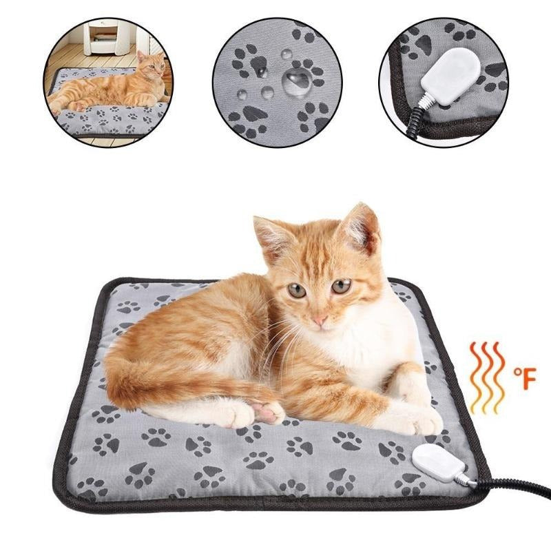 KFX-3726909 Pet Heating Pad for Dogs and Cats - Waterproof Electric Mat with Adjustable Temperature and Chew-Resistant Cord