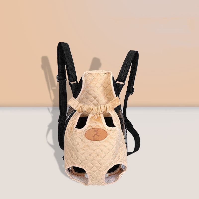 KFX-3727293 Cartoon Patterned Canvas Portable Cat Backpack for Spring Outings - Multiple Sizes Available