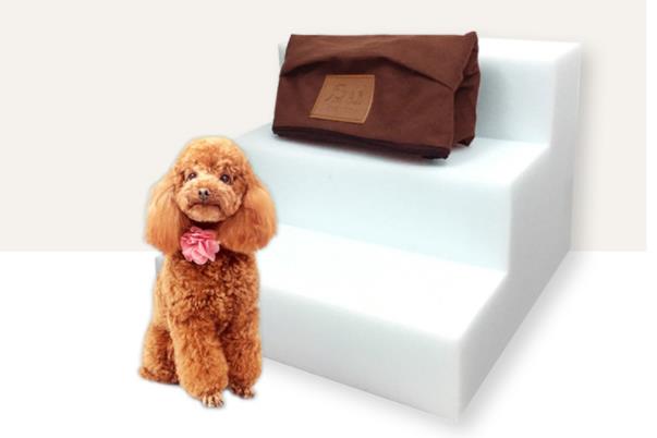 KFX-3728317 Pet Stair Ladder for Dogs - Ideal for Small Breeds and Older Pets, Easy Storage Design