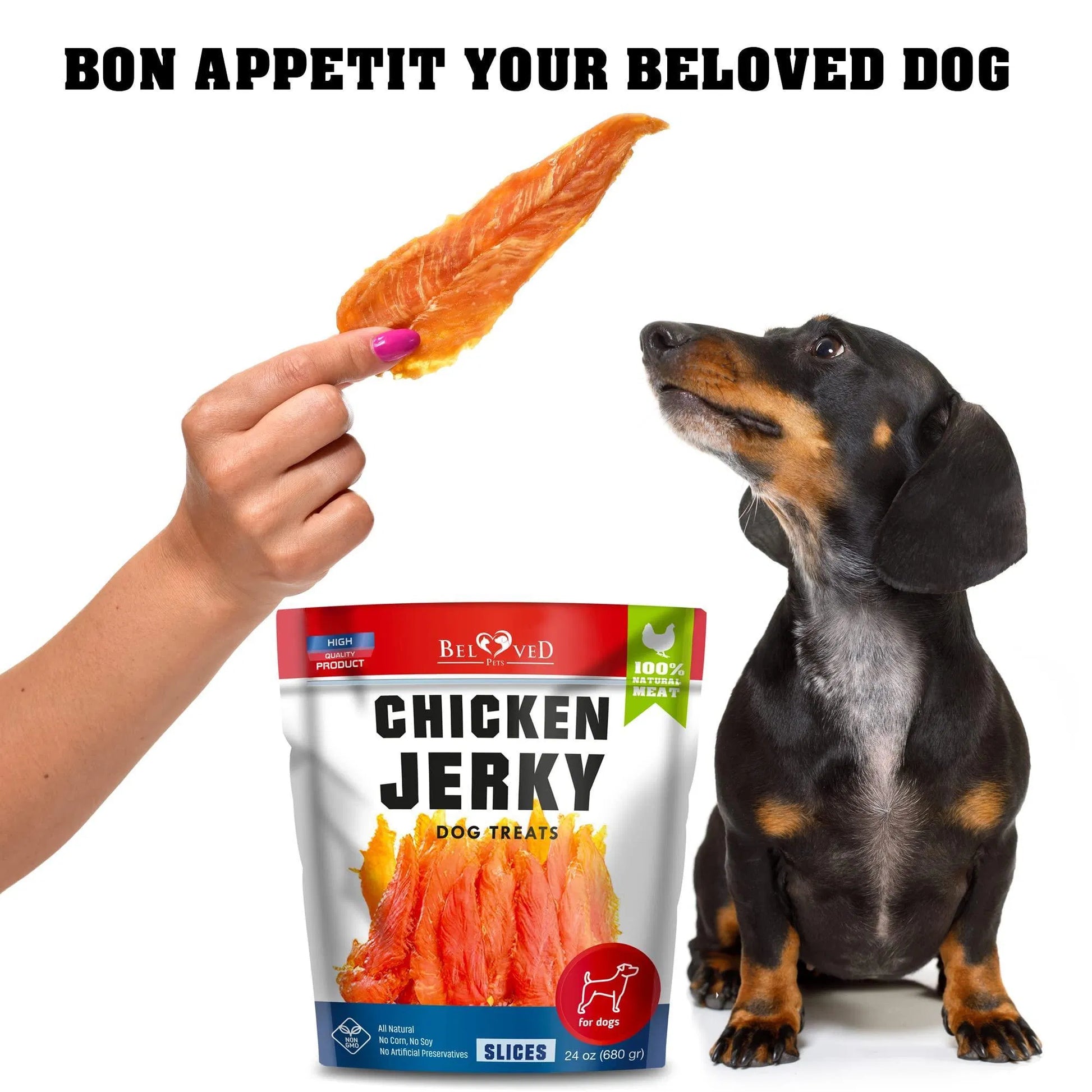 KFX-3730877 Chicken Jerky Dog Treats, 1.5 Lb - All Natural, Grain Free, High Protein Snack for Dogs of All Sizes