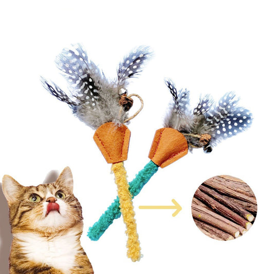 KFX-3732285 Cat Molar Stick Made from Natural Polygonum Wood for Healthy Dental Chewing
