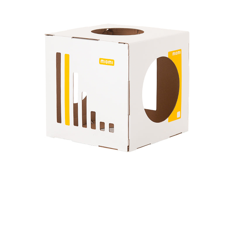 KFX-3734077 Eco-Friendly Corrugated Cat Villa House - Durable Cardboard Design for All Cat Breeds
