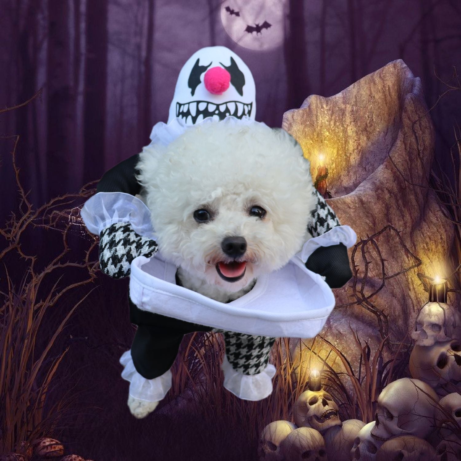 KFX-3738173 Demon Transformation Pet Costume for Halloween - Cloth Material, Available in Sizes S and L