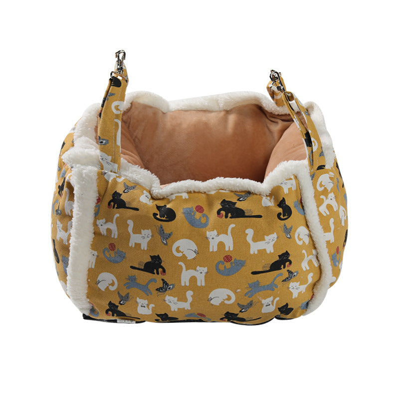 KFX-3740221 Multi-Functional Hanging Cat Hammock Nest - Flannel, PP Cotton, Cashmere, Alloy Materials