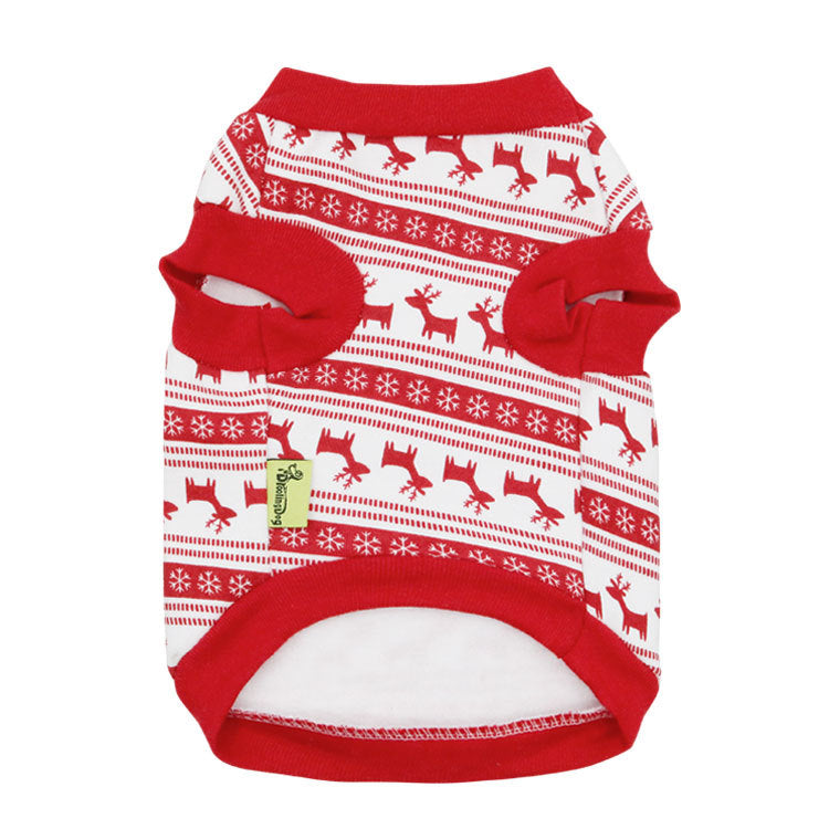 KFX-3741629 Festive Fleece Vest for Dogs and Cats - Casual Holiday Outfit
