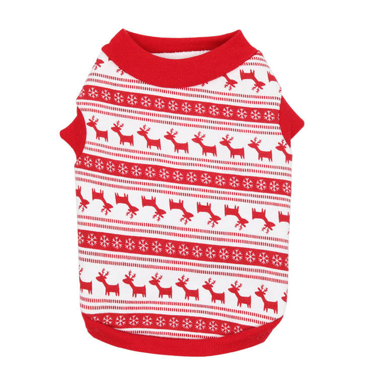 KFX-3741629 Festive Fleece Vest for Dogs and Cats - Casual Holiday Outfit
