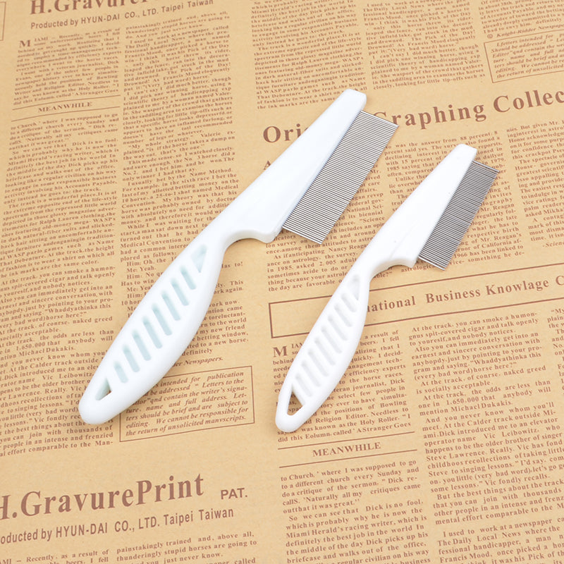 KFX-3742141 Flea and Mite Comb with Handle for Cats and Dogs - Natural, Chemical-Free Solution for Pet Care
