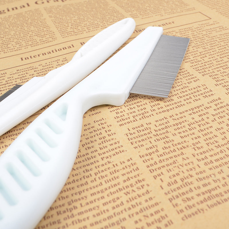 KFX-3742141 Flea and Mite Comb with Handle for Cats and Dogs - Natural, Chemical-Free Solution for Pet Care