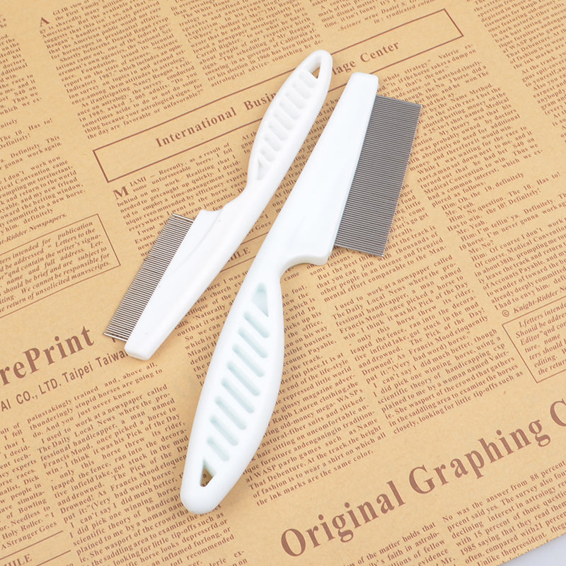 KFX-3742141 Flea and Mite Comb with Handle for Cats and Dogs - Natural, Chemical-Free Solution for Pet Care