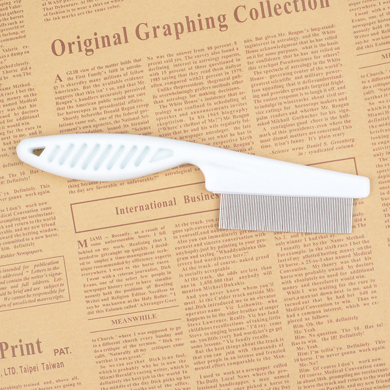 KFX-3742141 Flea and Mite Comb with Handle for Cats and Dogs - Natural, Chemical-Free Solution for Pet Care
