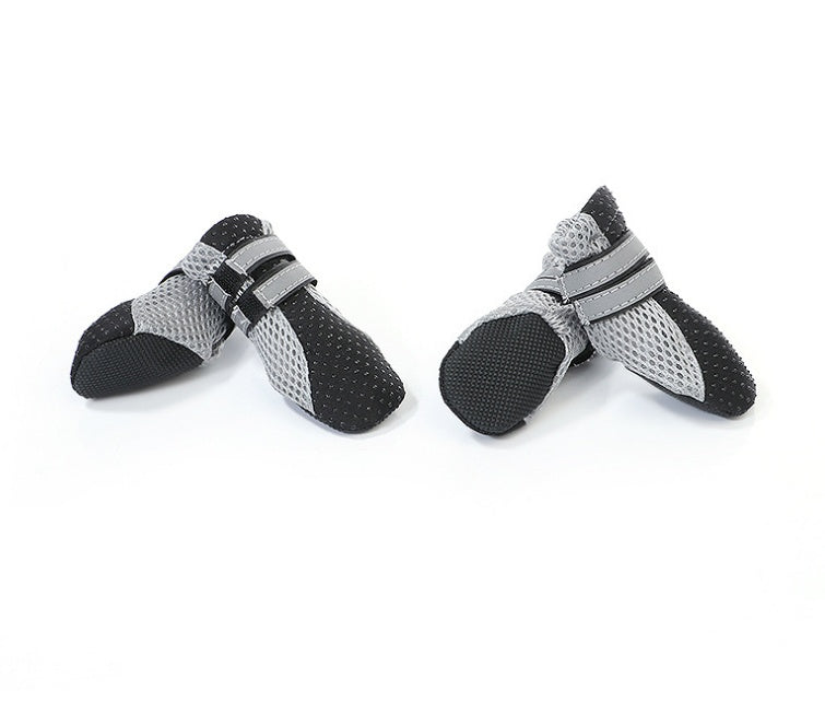 KFX-3743165 Comfortable Dog Walking Shoes with Reflective Design and Easy Fit in Pink, Green, and Black
