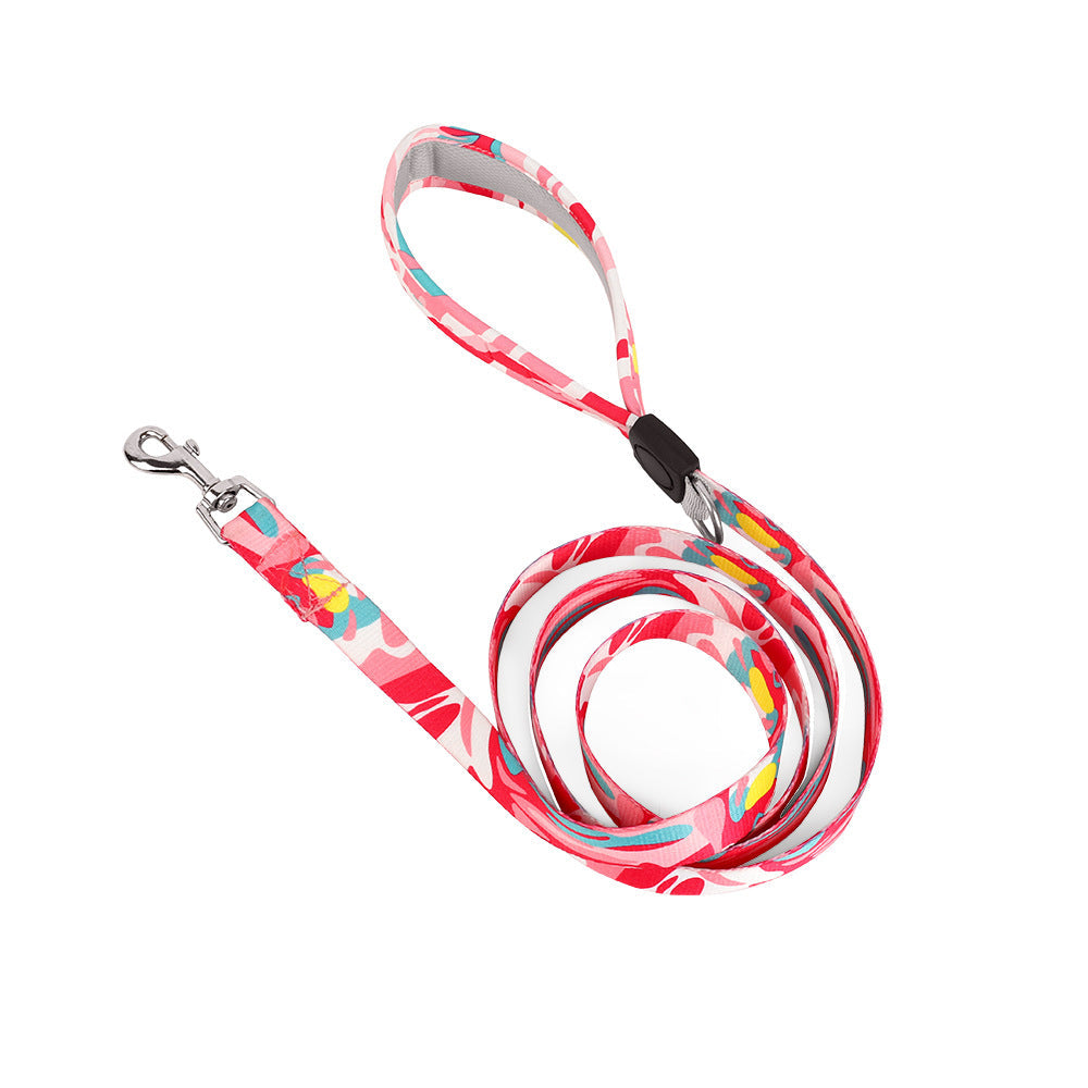 KFX-3744701 Waterproof Reflective Dog Jacket with Traction Rope in Red and Blue