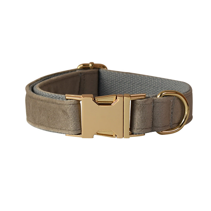 KFX-3745597 Pet Dog Flannel Chest Strap with Gold Buckle, Floral Bow, and Leash - Multiple Sizes Available