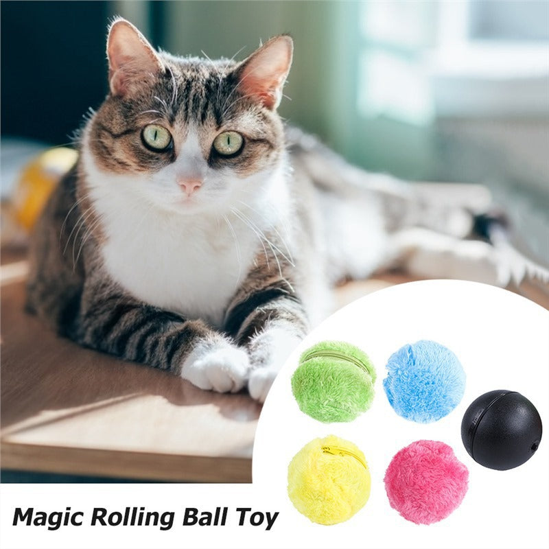 KFX-3745981 Interactive Plush Toy Ball for Pets - Colorful Stress Relief Stuffy for Cats and Dogs