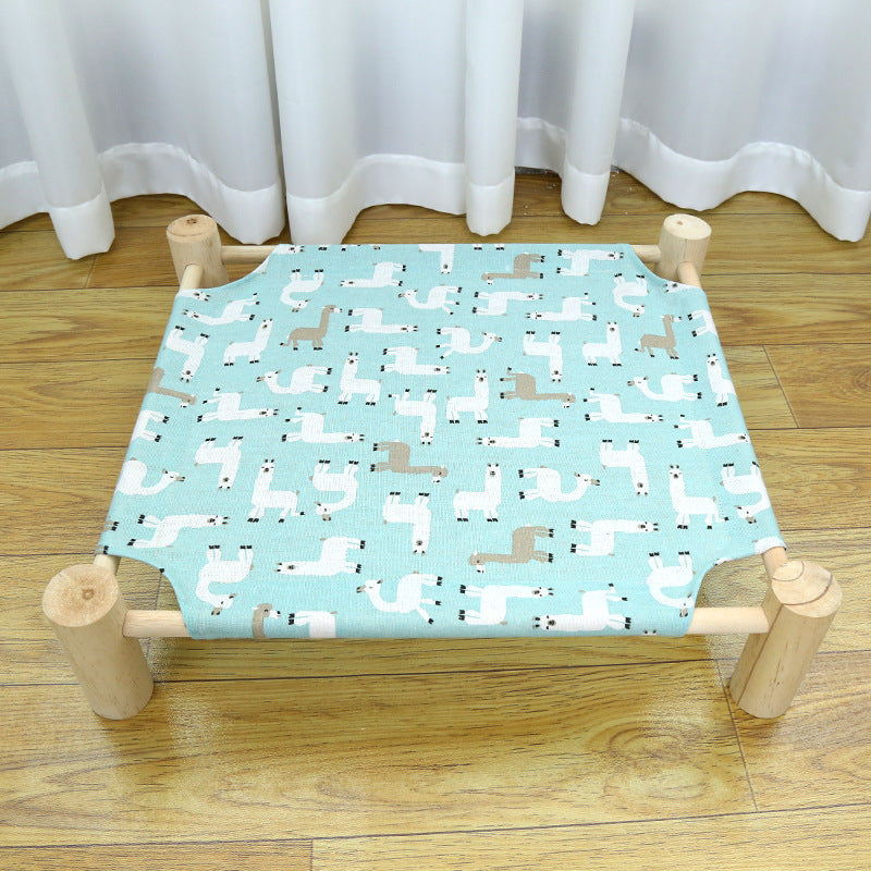 KFX-3746365 Wooden Camping Bed for Cats - 44x51cm Cat Litter Solution