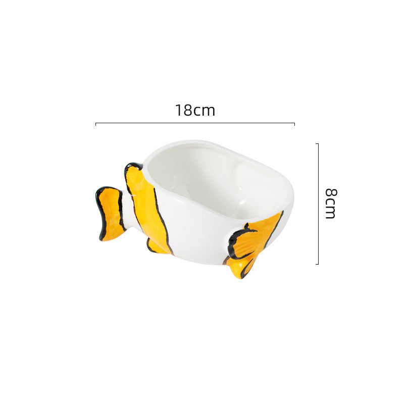 KFX-3746493 Ceramic Cat Bowl Designed to Support Cervical Spine Health with Automatic Feeding Feature