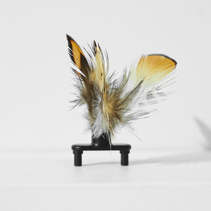 KFX-3749565 Electric Interactive Cat Toy with Teaser Feather and Random Movement for Engaging Playtime