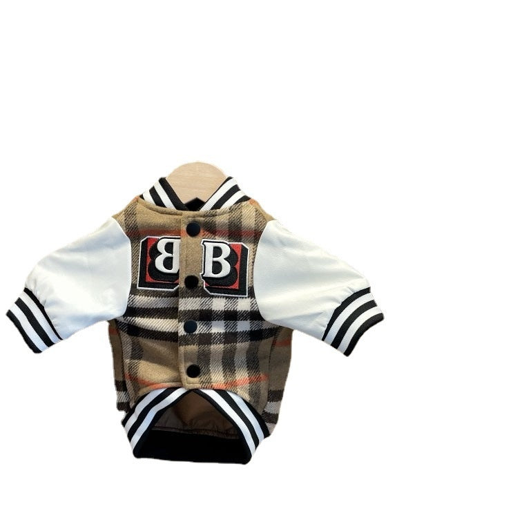 KFX-3751741 Winter Wool Pet Jacket for Dogs - Padded Outerwear for Schnauzer, Bichon, Teddy, Shiba Inu - Size XS to XL