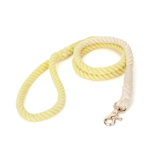 KFX-3751869 Colorful Hand-Dyed Woven Cotton Rope Dog Leash - 1.3cm x 150cm