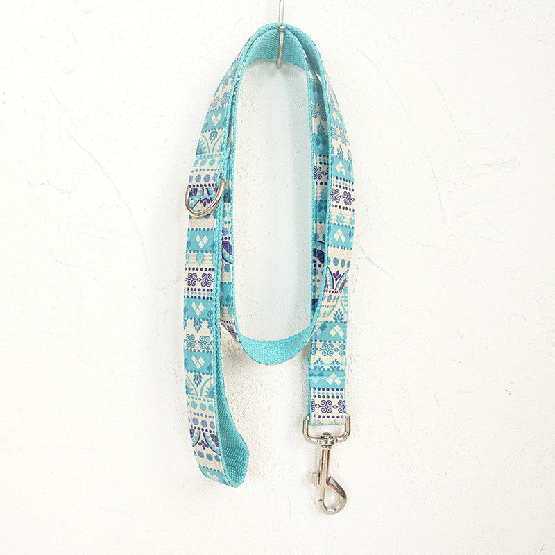 KFX-3754045 Durable Polyester Dog Collar and Leash Set with Bow Tie Design, Multiple Sizes Available