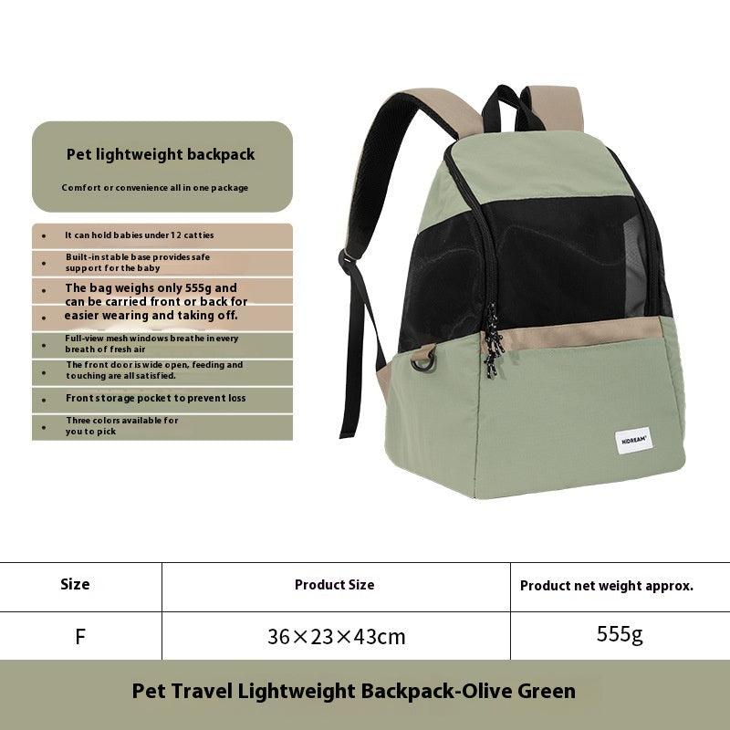 KFX-3754301 Lightweight Portable Pet Backpack for Small Pets - Breathable Design for All Seasons